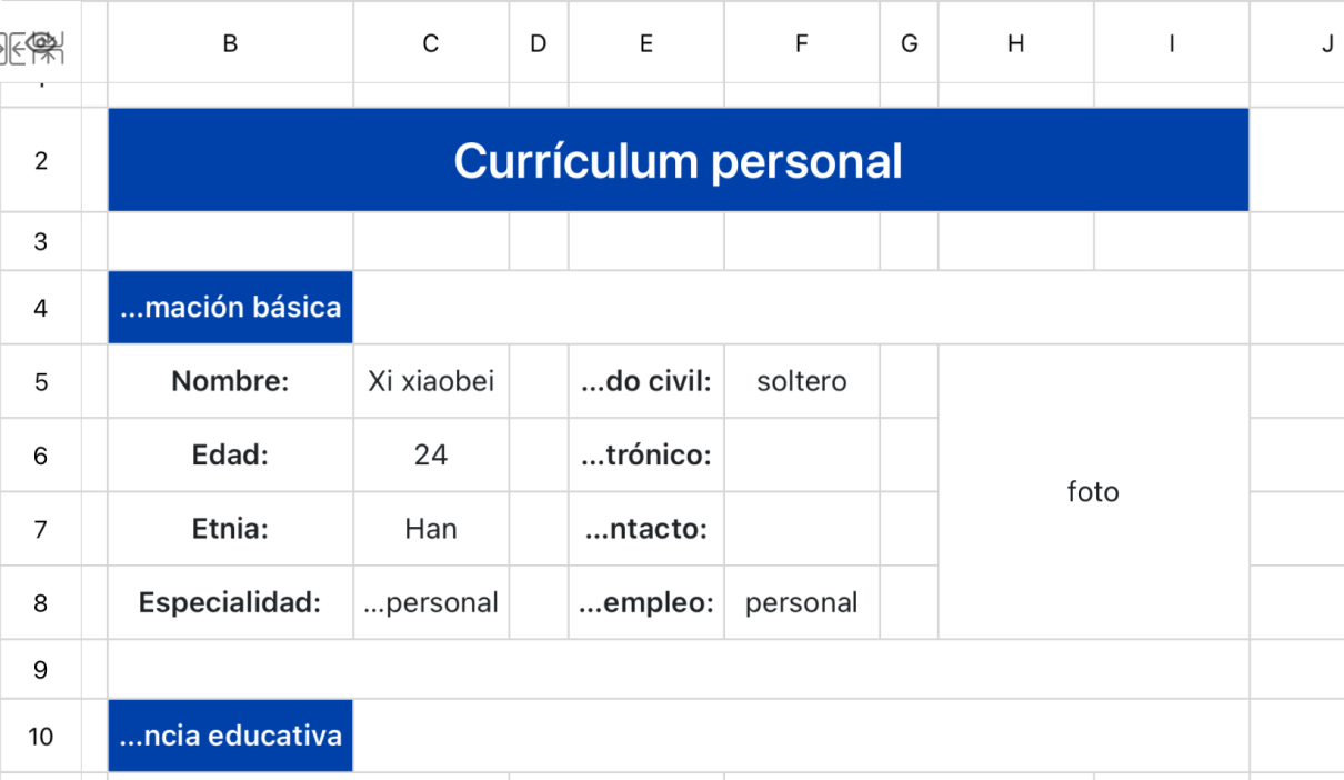 Perfil personal - Administración de personal